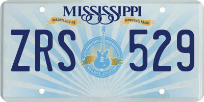 MS license plate ZRS529