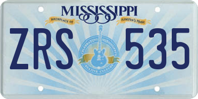 MS license plate ZRS535