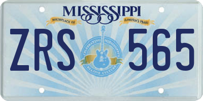 MS license plate ZRS565