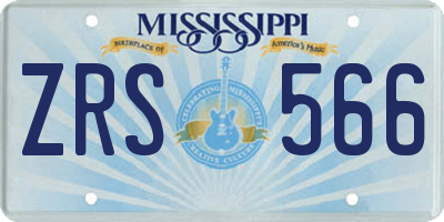MS license plate ZRS566