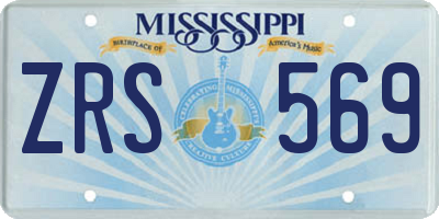 MS license plate ZRS569