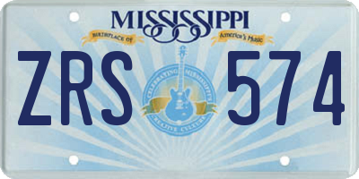 MS license plate ZRS574