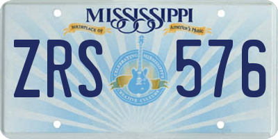 MS license plate ZRS576