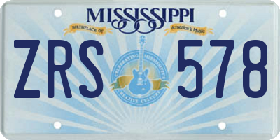 MS license plate ZRS578