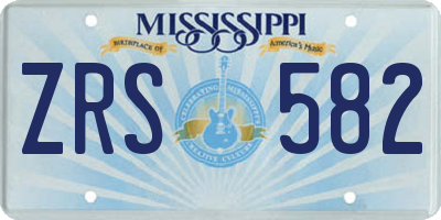 MS license plate ZRS582