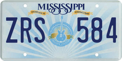 MS license plate ZRS584