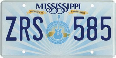 MS license plate ZRS585