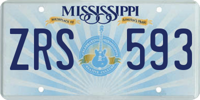 MS license plate ZRS593