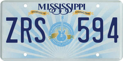 MS license plate ZRS594