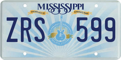 MS license plate ZRS599