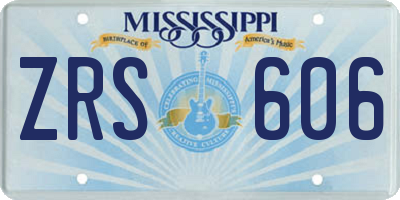 MS license plate ZRS606