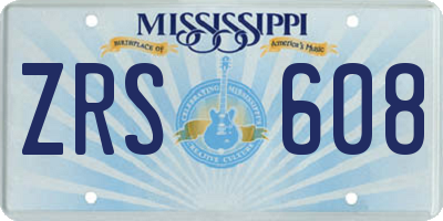 MS license plate ZRS608