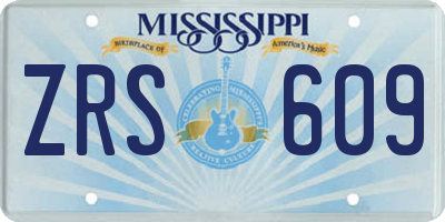 MS license plate ZRS609
