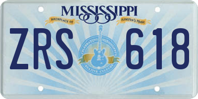 MS license plate ZRS618