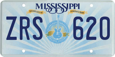MS license plate ZRS620