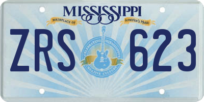 MS license plate ZRS623