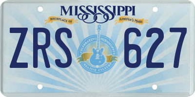 MS license plate ZRS627