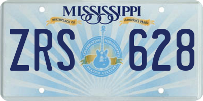 MS license plate ZRS628