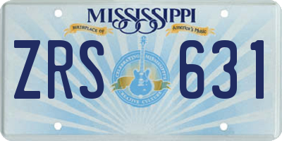 MS license plate ZRS631
