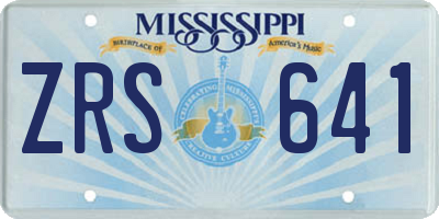 MS license plate ZRS641