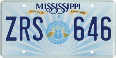MS license plate ZRS646