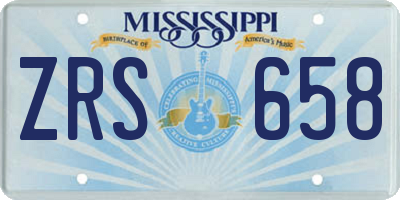 MS license plate ZRS658