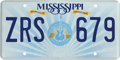 MS license plate ZRS679
