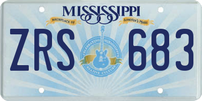 MS license plate ZRS683