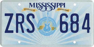 MS license plate ZRS684
