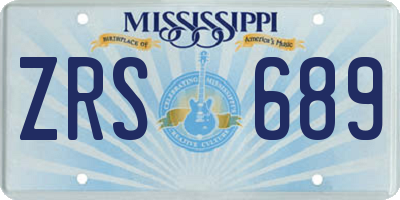 MS license plate ZRS689
