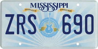 MS license plate ZRS690
