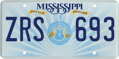 MS license plate ZRS693