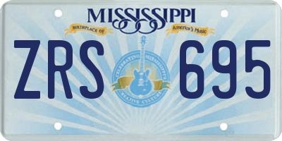 MS license plate ZRS695