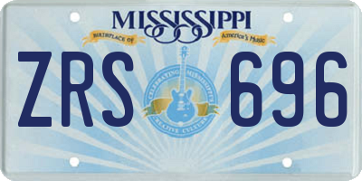 MS license plate ZRS696