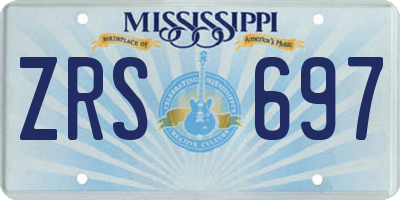 MS license plate ZRS697