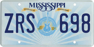 MS license plate ZRS698