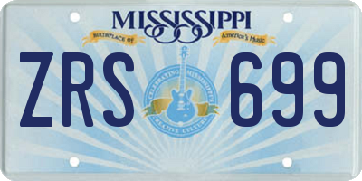 MS license plate ZRS699
