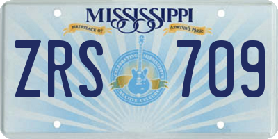 MS license plate ZRS709