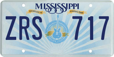 MS license plate ZRS717