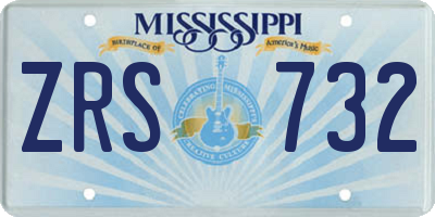 MS license plate ZRS732
