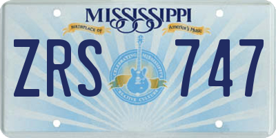 MS license plate ZRS747