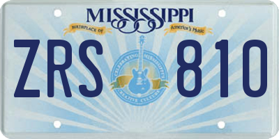 MS license plate ZRS810