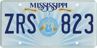 MS license plate ZRS823