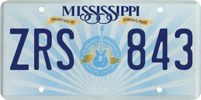 MS license plate ZRS843