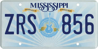 MS license plate ZRS856