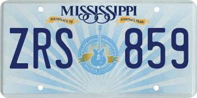 MS license plate ZRS859