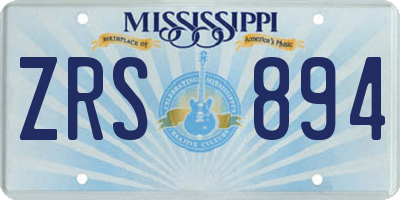 MS license plate ZRS894