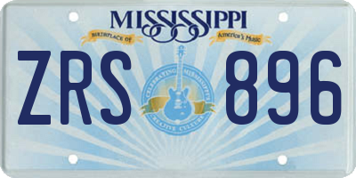 MS license plate ZRS896