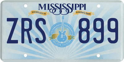 MS license plate ZRS899