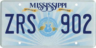 MS license plate ZRS902